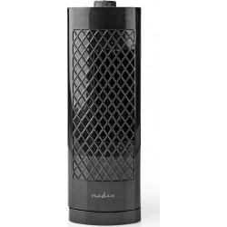 Nedis Ventilateur Colonne de Bureau Hauteur 30cm 3 Vitesses Oscillation Noir