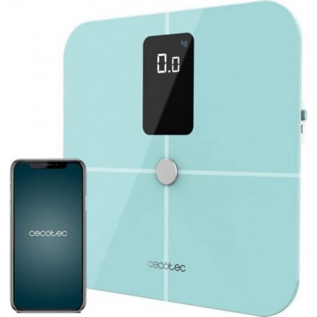 Cecotec Pèse-personne cecotec surface precision 10400 smart healthy vision blue bleu, mésure la bio-impédence, jusqu'à 15 paramè