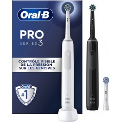 ORAL-B Brosse à dents électrique Pro 3900 DUO - Noire Et Blanche
