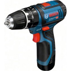 Bosch Perceuse-visseuse à percussion sans fil GSB&nbsp;12V-15, avec 2&nbsp;batteries Li-Ion 2,0&nbsp;Ah