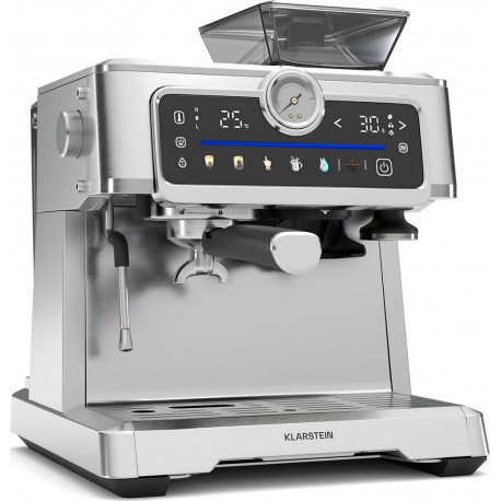 Klarstein Machine à expresso GrandPresso 20 bars 1350 W broyeur