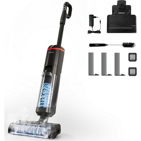 Polti Aspirateur laveur RollySteam WD40C sans fil avec fonction vapeur
