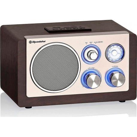 Roadstar Radio FM HRA1345NUSWD Radio Vintage Portable FM