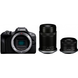 Canon Appareil photo Hybride EOS R100+RF-S 18-45 IS STM+RF-S 55-210mm