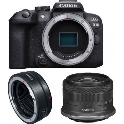 Canon Appareil photo Hybride EOS R10 + RF-S 18-45mm F4.5-6.3 IS STM