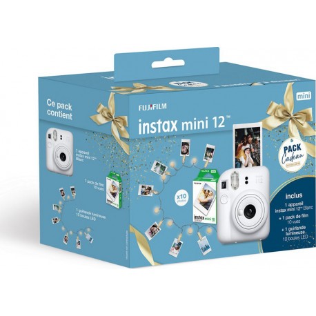 Fujifilm Appareil photo Instantané Instax Mini 12 Blanc Pack cadeau