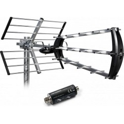 Metronic Antenne extérieure Antenne d&-39 extérieur trinappe 26dB + fil
